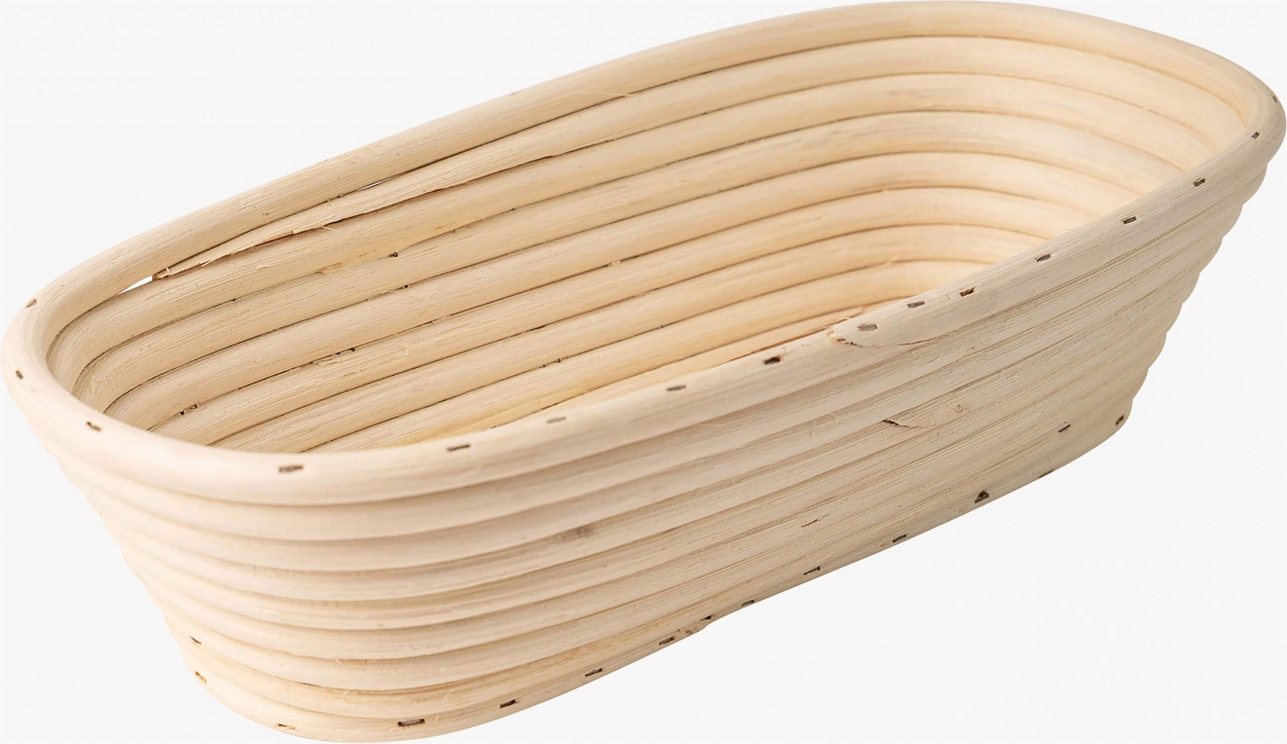 Banneton Gärkörbchen Set (2 Stück) – Oval, Aus Natürlichem Rattan, Für Sauerteig & Brot, 22,9 Cm, Mit Einsatz