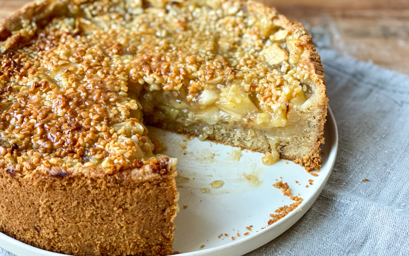 Apfeltorte mit Mandelkruste