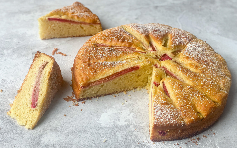 Schnelle Rhabarbertorte