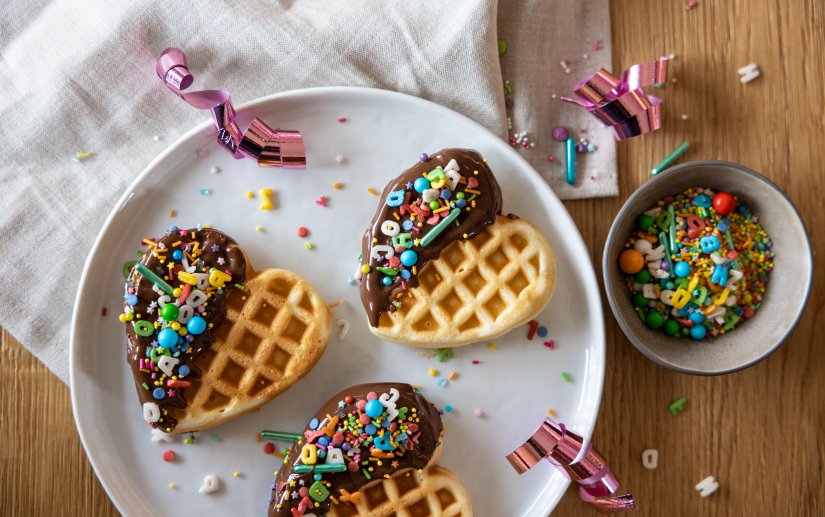 Waffel Herzen - Backen mit Christina