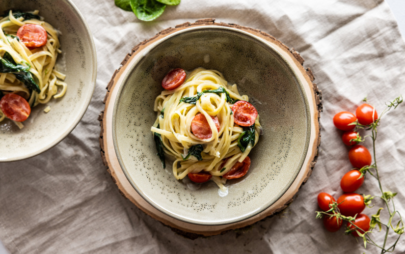 Tomaten-Spinat-Nudeln – alles in einem Topf
