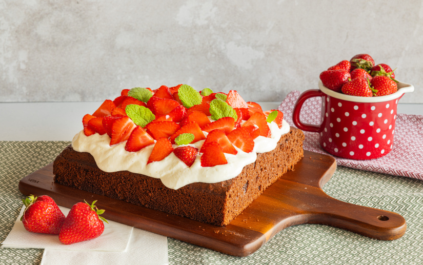 Erdbeer Brownie