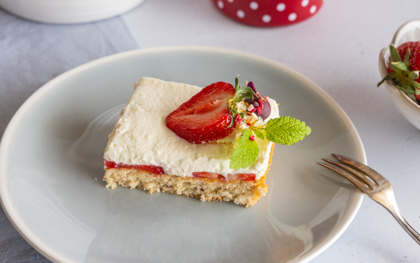 Erdbeercremeschnitte