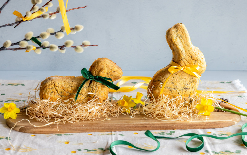 Bärlauchbrot in Osterform